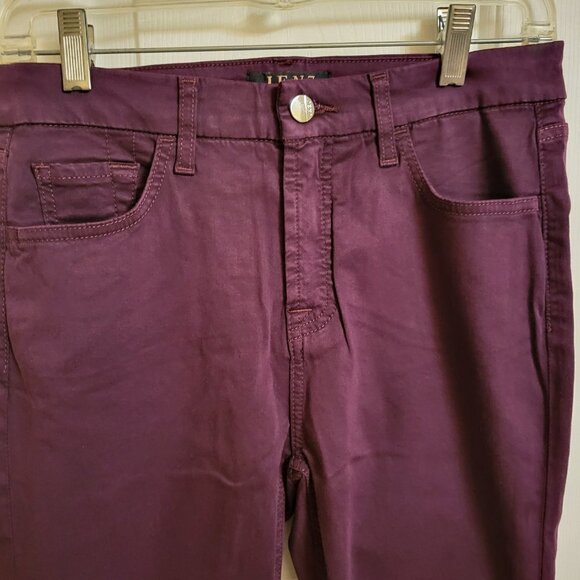 Sateen Slim Straight Leg Jeans JEN7 by 7 For All Mankind Plum Sz 6 NWOT - Picture 6 of 10